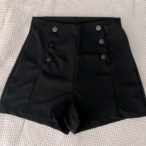 High waisted black button shorts! Never been worn!
